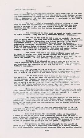 Lot #4147 George Bush Signed 'State of the Union' Press Release - Image 8