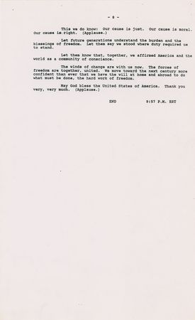 Lot #4147 George Bush Signed 'State of the Union' Press Release - Image 10