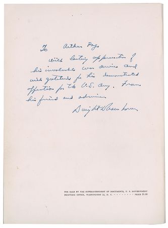 Lot #4107 Dwight D. Eisenhower Signed Book: 'Report by the Supreme Commander of the Allied Expeditionary Force' - Image 2