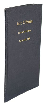 Lot #4099 Harry S. Truman Signed Book: 'Inaugural Address' - Image 3