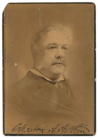 Lot #4065 Chester A. Arthur Signed Photograph - Image 1
