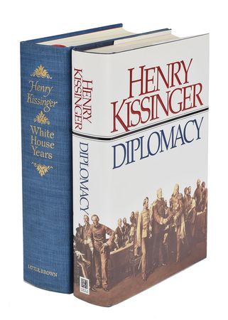 Lot #349 Henry Kissinger Hand-Painted Escutcheon - Image 1