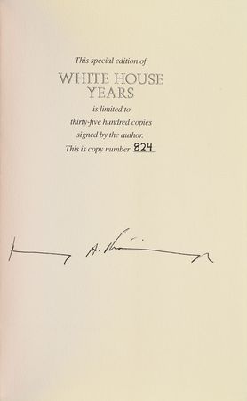 Lot #349 Henry Kissinger Hand-Painted Escutcheon - Image 3