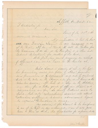 Lot #397 John J. Peck Handwritten Letter Signed - Image 2