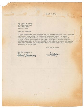 Lot #604 W. H. Auden Signed Document - Image 1