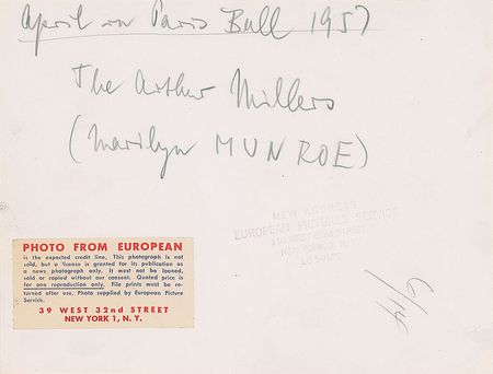 Lot #829 Marilyn Monroe and Arthur Miller Photograph - Image 2
