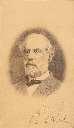 Lot #294 Robert E. Lee: Rare signed portrait of the Confederate general - Image 1