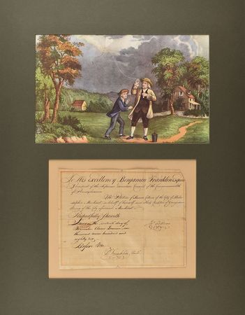 Lot #149 Benjamin Franklin: Franklin signs a 1786 bankruptcy document - Image 1