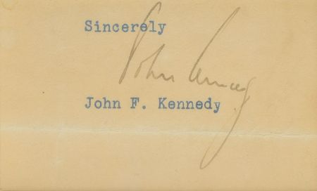 Lot #55 John F. Kennedy Signature - Image 1