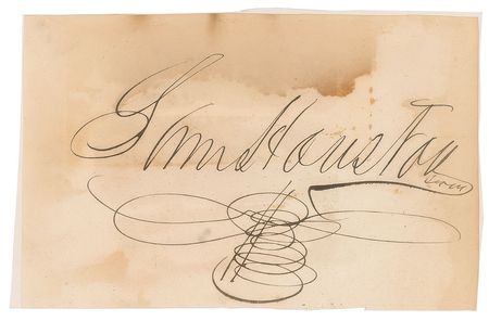 Lot #205 Sam Houston Signature - Image 1