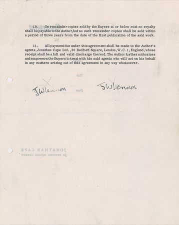 Lot #651 Beatles: John Lennon: Lennon greenlights the Danish publication of 'In His Own Write' - Image 1