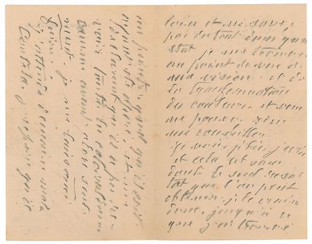 Lot #554 Claude Monet: Monet writes from Giverny gardens, concerned about 