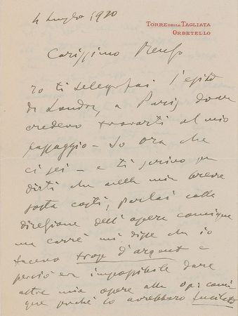 Lot #637 Giacomo Puccini: Puccini has troubles getting Il Trittico at the Opera Comique - Image 1