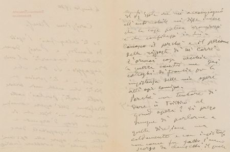 Lot #637 Giacomo Puccini: Puccini has troubles getting Il Trittico at the Opera Comique - Image 2
