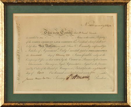 Lot #255 Robert Morris Signed Document - Image 1