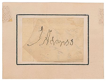 Lot #1 John Adams Signature