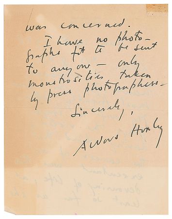 Lot #616 Aldous Huxley Letters - Image 3
