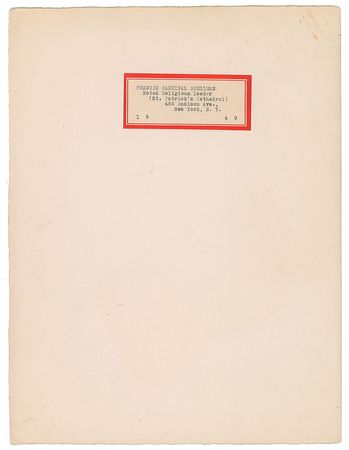 Lot #274 Francis Cardinal Spellman Signed Photograph - Image 3