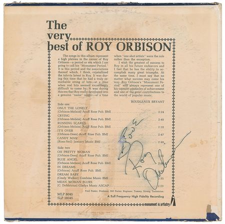 Lot #733 Roy Orbison Album - Image 2