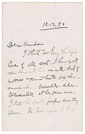 Lot #603 Bram Stoker: The Dracula author on Henry Irving's cigars - Image 1