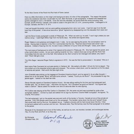 Lot #669 Rock and Roll Hall of Fame: Over 100 signatures of rock royalty, including members of the Beatles, the Stones, Led Zeppelin, the Who, and more - Image 4