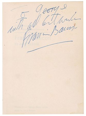 Lot #540 Francis Bacon Book - Image 1