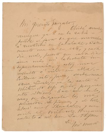 Lot #321 Jose Marti Handwritten Letter Signed - Image 1