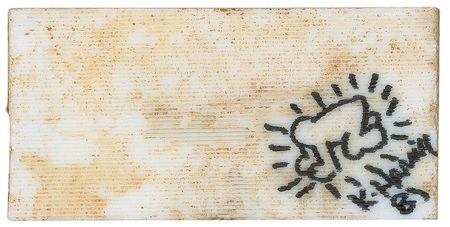 Lot #549 Keith Haring: Haring sketch on a NYC subway tile - Image 2