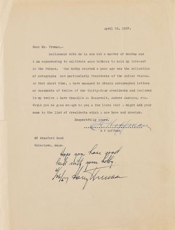 Lot #141 Harry S. Truman Letters - Image 3