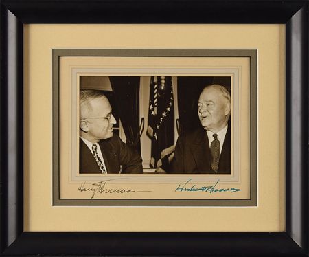 Lot #35 Harry S. Truman and Herbert Hoover Signed