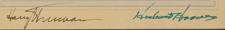 Lot #35 Harry S. Truman and Herbert Hoover Signed Photograph - Image 2