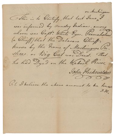 Lot #207 Native American Death Certificate: Rare native American death certificate for 