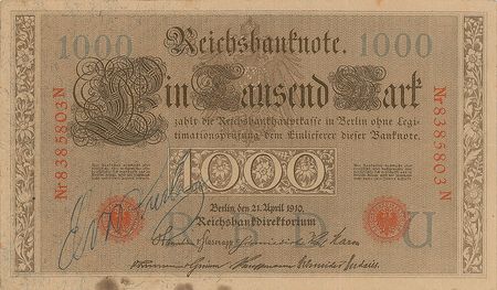 Lot #665 Elvis Presley: German currency signed by Sergeant Presley - Image 1