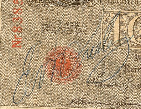 Lot #665 Elvis Presley: German currency signed by Sergeant Presley - Image 2