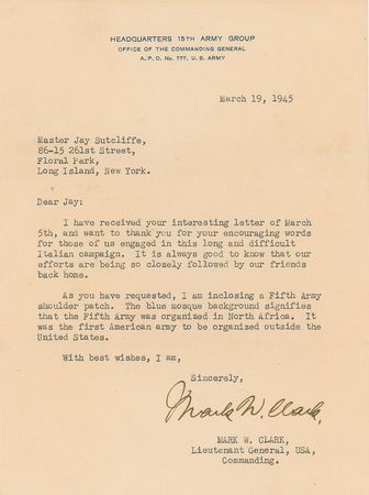 Lot #357 Mark W. Clark - Image 1