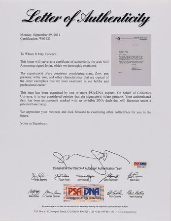 Lot #456 Neil Armstrong: 