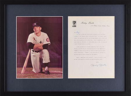 Lot #934 Mickey Mantle Typed Letter Signed - Image 1