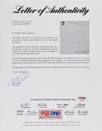 Lot #934 Mickey Mantle Typed Letter Signed - Image 2
