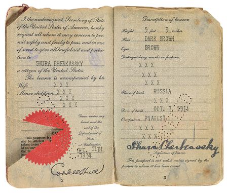 Lot #634 Shura Cherkassky: The concert pianist's well-traveled passport - Image 3