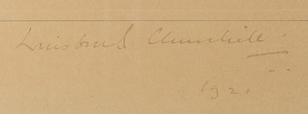 Lot #191 Winston Churchill: Fine oversized portrait of Churchill, signed in 1921 - Image 2