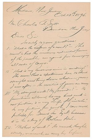 Lot #124 Abraham Lincoln: William O. Stoddard - Image 1