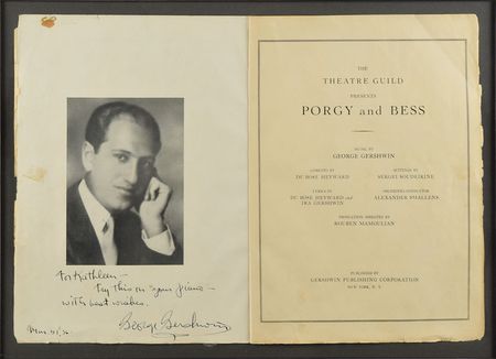 Lot #640 George Gershwin: Gershwin's Porgy and Bess?