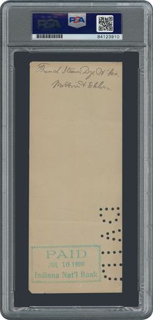 Lot #106 Benjamin Harrison Check - Image 2