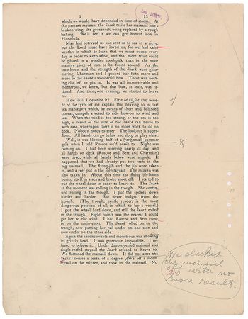 Lot #621 Jack London: Corrections to The Cruise of the Snark - Image 3