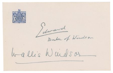 Lot #286 Duke and Duchess of Windsor Signature - Image 1
