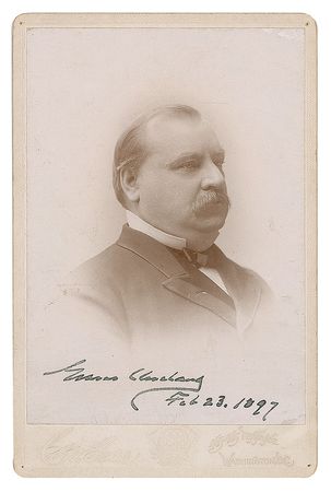 Lot #15 Grover Cleveland Signed Photograph