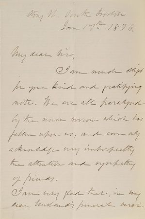 Lot #615 Julia Ward Howe Handwritten Letter Signed - Image 1