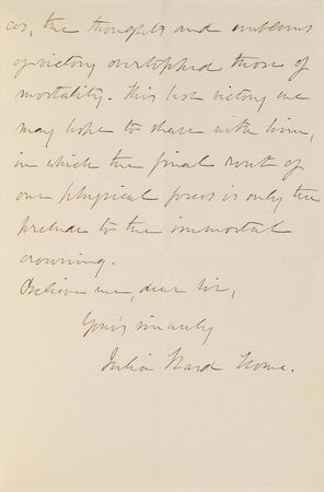 Lot #615 Julia Ward Howe Handwritten Letter Signed - Image 2