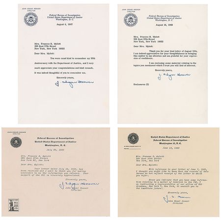 Lot #239 J. Edgar Hoover Letters - Image 1