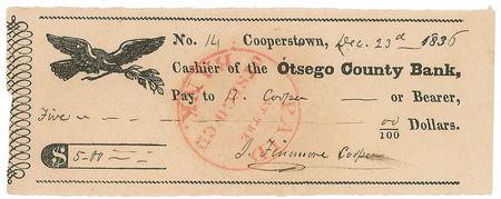 Lot #609 James Fenimore Cooper Checks - Image 3